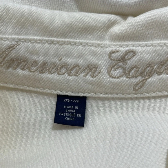 AMERICAN EAGLE Fitted Jean Denim Jacket Size Medium - Picture 6 of 7